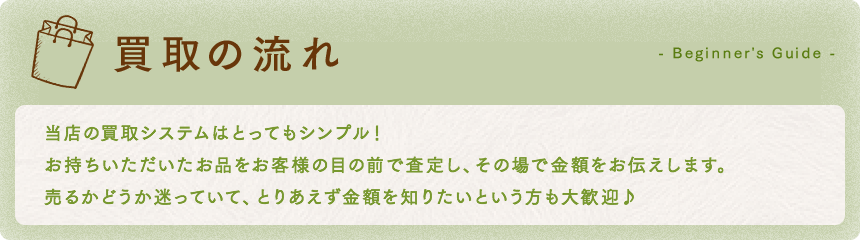 買取の流れ